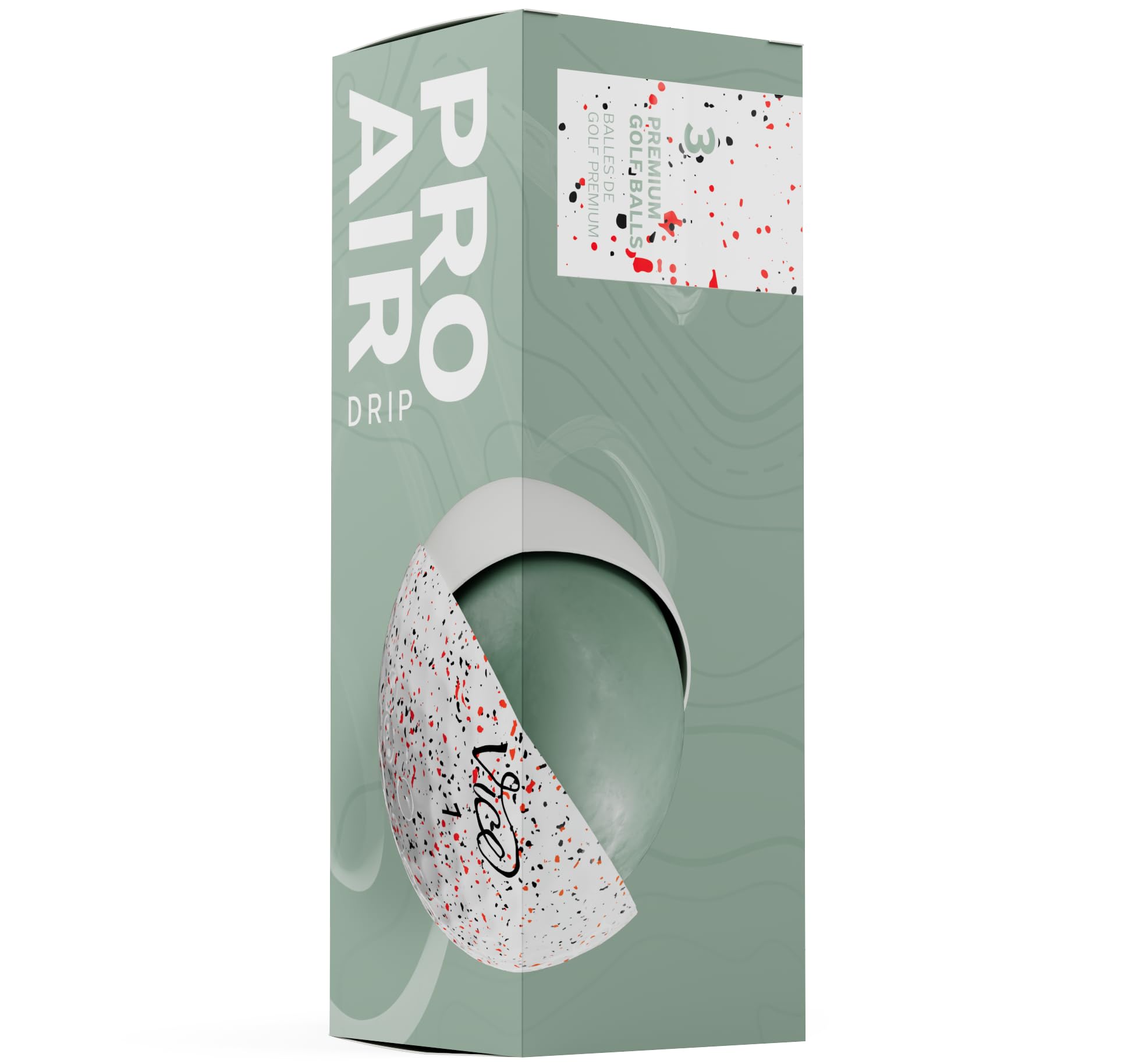 Vice Pro Air Golf Balls (2025 Model) (Red/Black Drip)