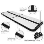 Goplus Inflatable Air Gymnastic Mat, 10Ft/13Ft/15Ft/16.4Ft With Electric Pump, Portable Air Floor Track For Practice Gymnastics