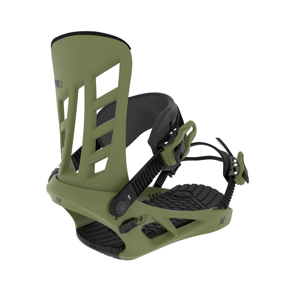 K2 Indy Mens Snowboard Bindings, M: 5-9, Moss