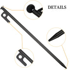 8 Pack Tent Stakes Heavy Duty Metal Tent Pegs For Camping Steel Tent Stakes 12 Inch Unbreakable And Inflexible