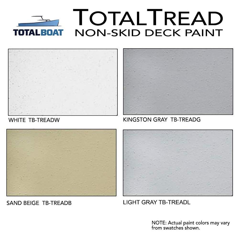 Totalboat-409324 Totaltread Non-Skid Deck Paint, Marine-Grade Anti-Slip Traction Coating For Boats, Wood, Fiberglass, Aluminum,
