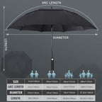 Zomake Large Golf Umbrella 54 Inch - Double Canopy Vented Golf Umbrellas For Rain Windproof Automatic Open Golf Push Cart Umbrel