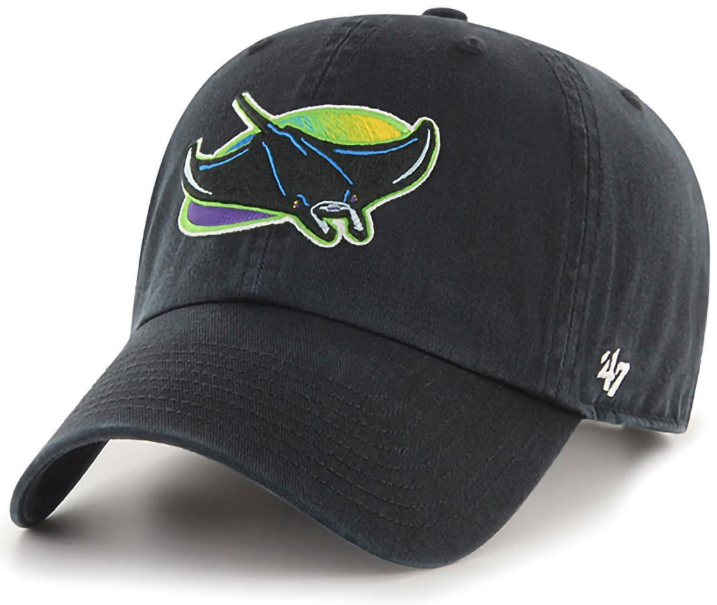 '47 New York Yankees Adjustable Cap Clean Up Mlb, Tampa Bay Rays, Black, One Size