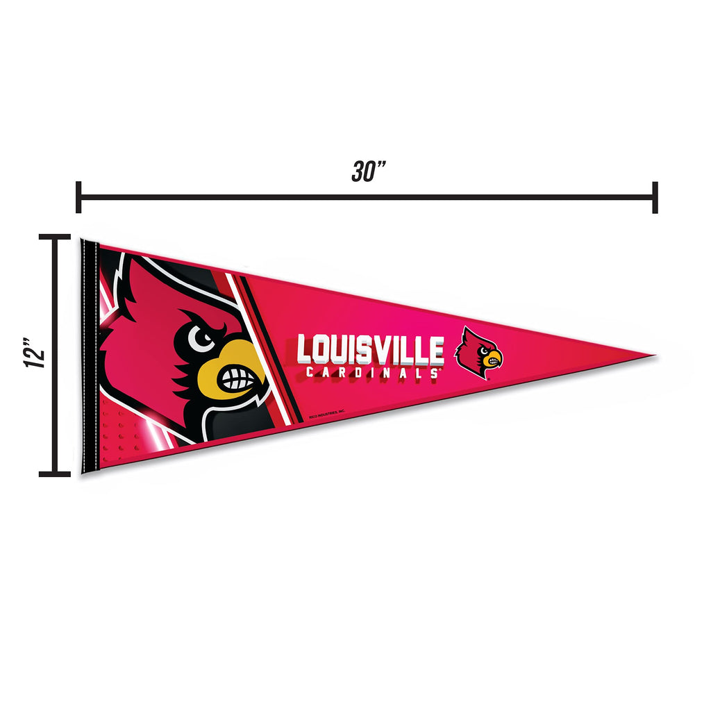 Rico Industries Ncaa Louisville Cardinals Primary 12'' X 30'' Felt Wall D  Cor Pennant - Great For Home/Bed Room/Man Cave D  Cor
