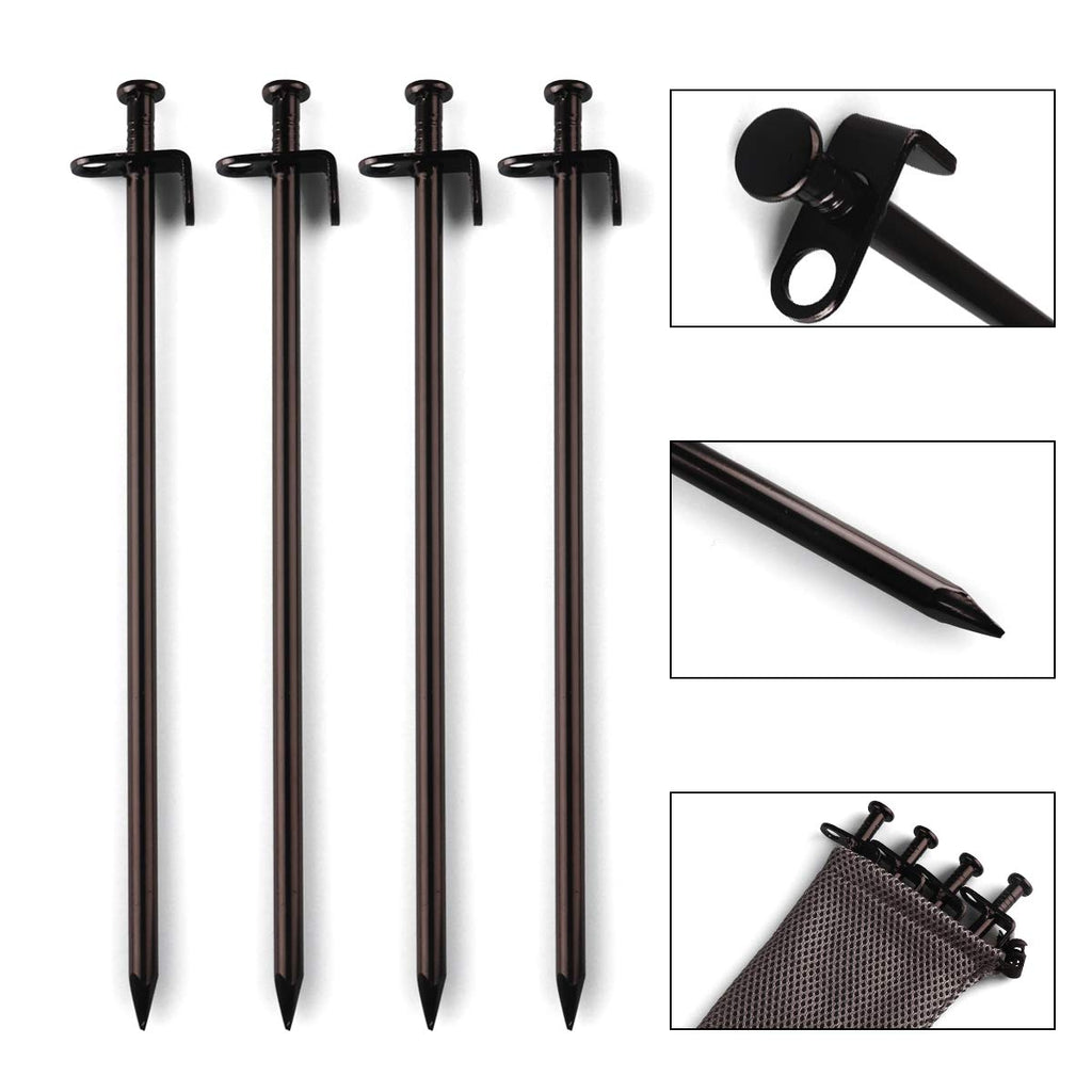 Beefoor Tent Stakes 12 Inch Heavy Duty Tent Pegs Tarp Pegs Camping Stakes For Outdoor Camping Canopy And Tarp Suitable For High
