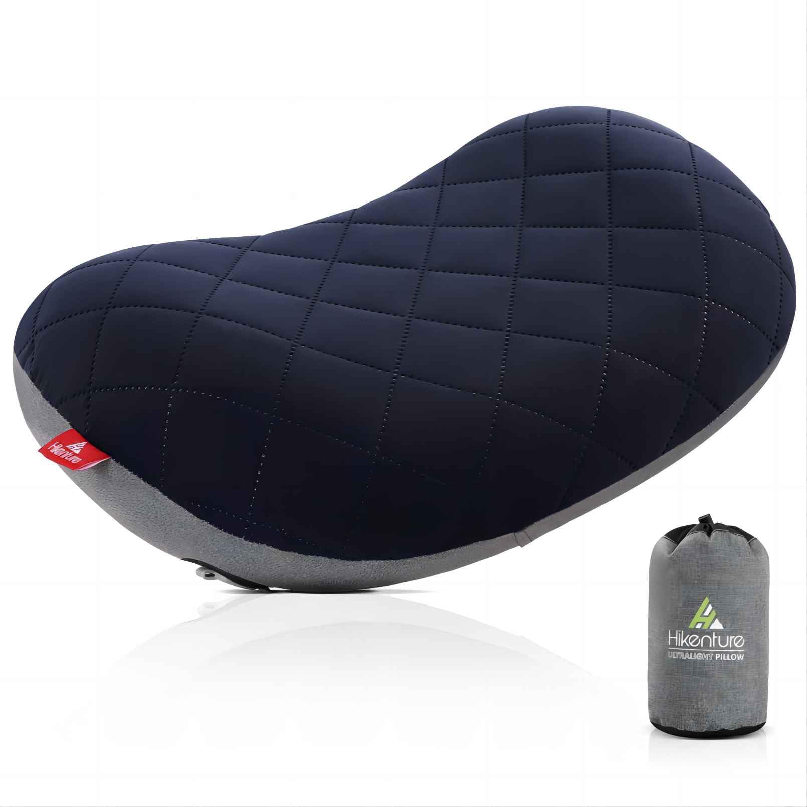Hikenture Inflatable Pillow For Camping, Washable Backpacking Pillow For Sleeping, Ultralight Blow Up Pillows With Removable Cov