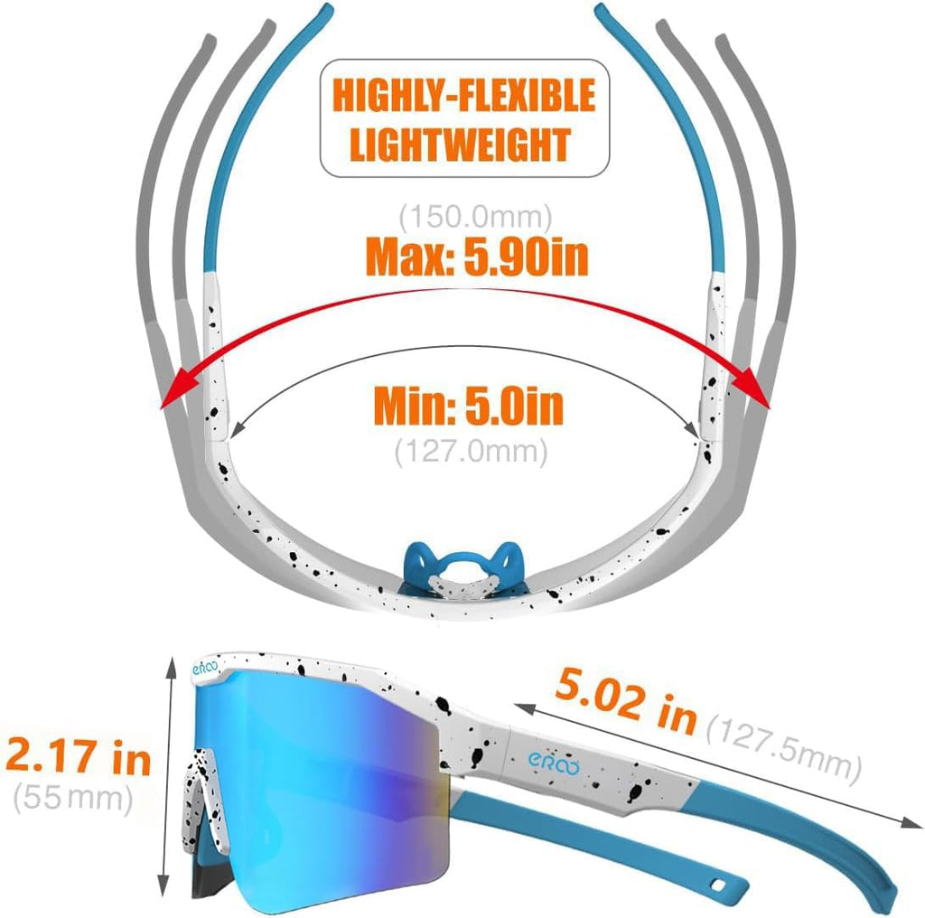 Eazyrun Polarized Small Baseball Sunglasses For Youth Women Kids, Running Cycling Soft Ball Outdoor Sports