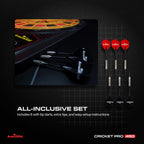 Arachnid CricketPro 450 Electronic Dartboard - 15.5    Regulation Size - 31 Games & 178 Variations - Multi-Color LED Display - A