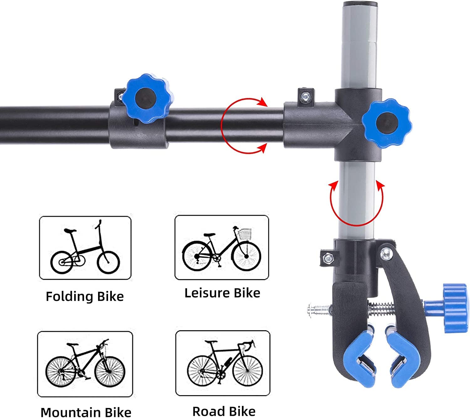 Rockbros Bike Repair Stand Wall Workbench Mount Rack Workstand Clamp Height Adjustable Home Bicycle Maintenance Rack For Road Mo