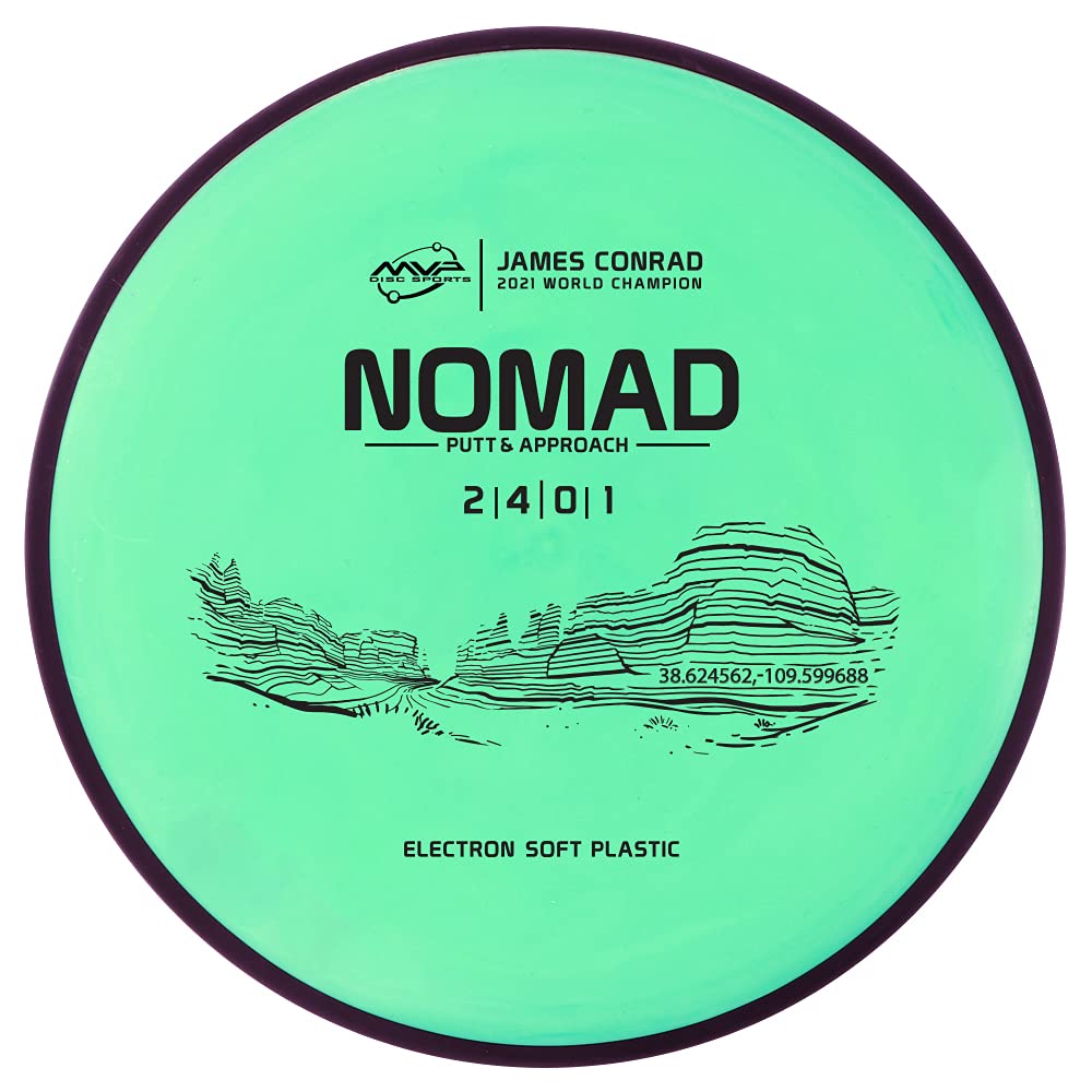 Mvp Disc Sports Electron Nomad (Soft) James Conrad Edition Disc Golf Putter (165-170G / Colors May Vary)