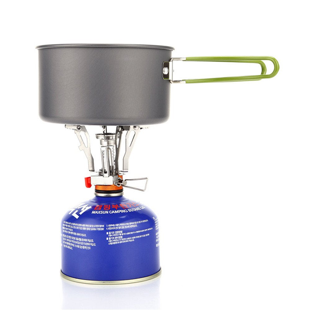 Aotu Portable Camping Stoves Backpacking Stove With Piezo Ignition Stable Support Wind-Resistance Camp Stove For Outdoor Camping