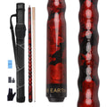 Ab Earth Ergonomic Design 13Mm Tip 58'' Maple Pool Cue Stick Kit With Hard Case (Red, 19Oz)