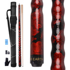Ab Earth Ergonomic Design 13Mm Tip 58'' Maple Pool Cue Stick Kit With Hard Case (Red, 19Oz)