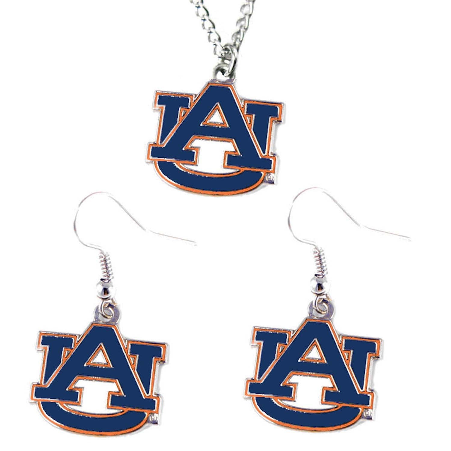 Aminco NCAA Auburn Tigers Logo Earring and Pendant Set