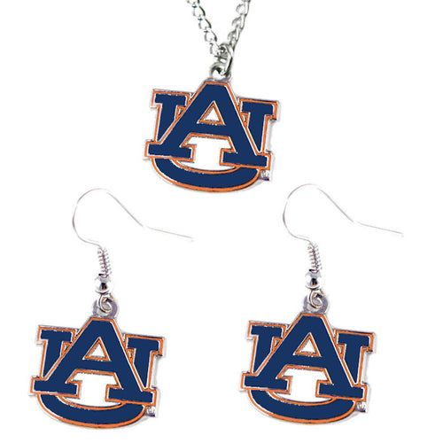 Aminco NCAA Auburn Tigers Logo Earring and Pendant Set