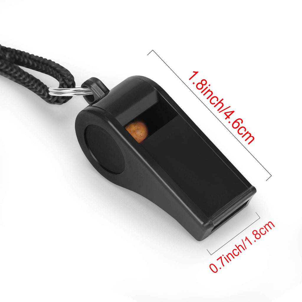Fya Whistle, Professional Sports Whistle With Lanyard, Loud Clear Black Whistles Great For Coaches, Referees, And Officials