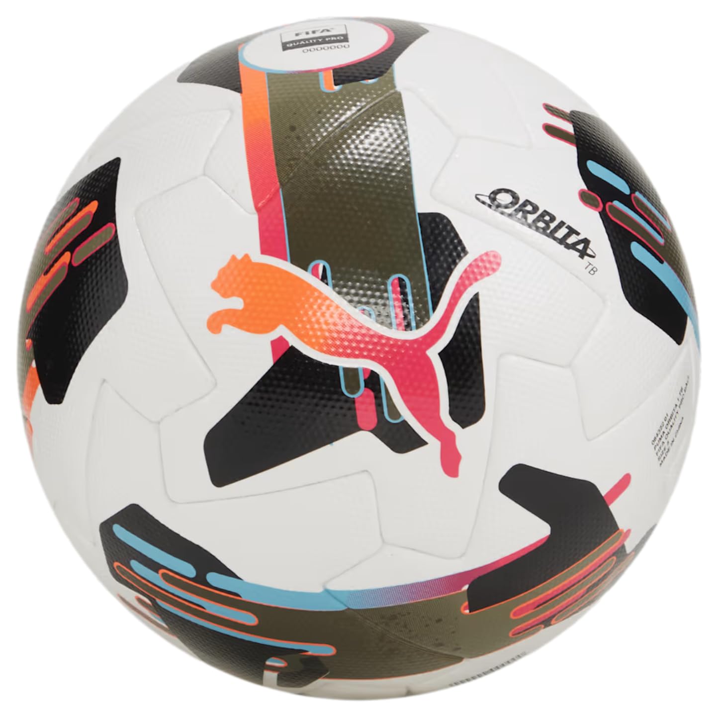 Puma Unisex Orbita 1 (Fifa Quality Pro) Soccer Ball, Puma White-Multicolor Ss24, 5