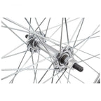 Wheel Front 27 X 1-1/4 Silver, Bolt On, 5/16 Axle Hub, 14G Ucp Spokes, 36H