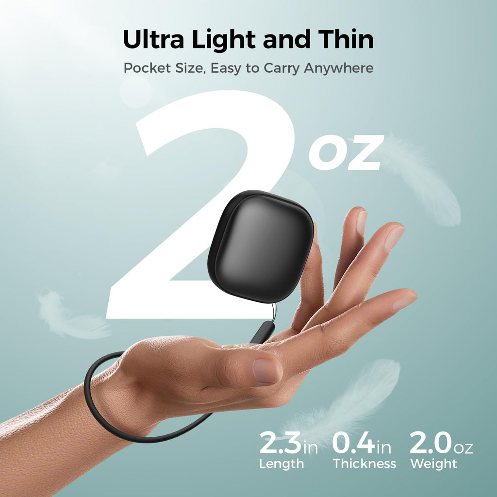 Pocket Size Hand Warmers Rechargeable 2 Pack, Heat For 10 Hours Ai Smart Chips Ultrathin Electric Handwarmers With 4000Mah, Port