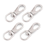 Shonan Stainless Steel Flag Clips For Flagpole Rope- 4 Pack 3.5 Inch Swivel Snap Hook Flag Pole Clips, Diving Clips Spring Hooks