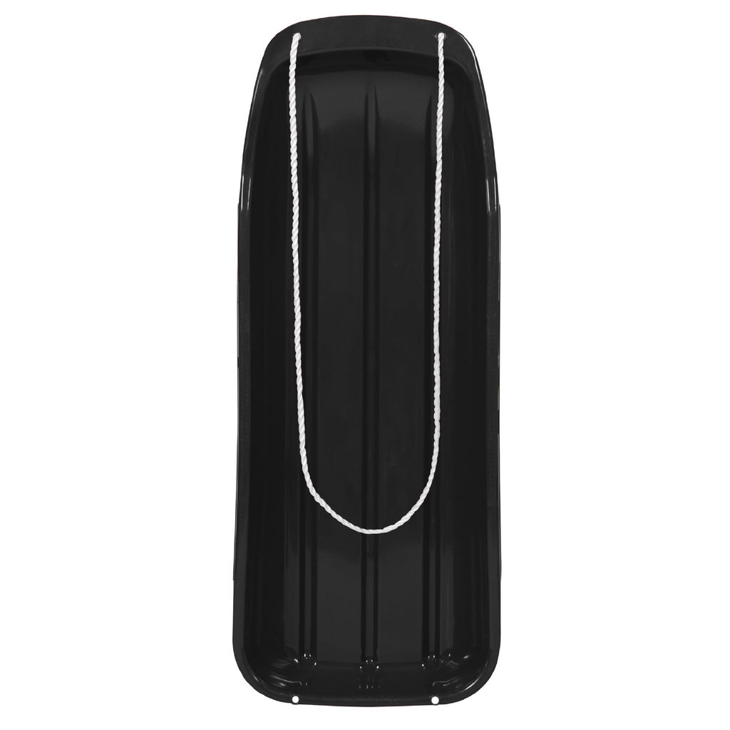 Best Choice Products 48In Kids Plastic Toboggan Snow Sled W/Pull Rope - Black