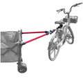 Bike Trailer Connector, Portable Folding Bicycle Trailer with Quick Release Clamps for Rear Carrier and Garden Cart Bicycle Trai