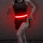Bseen Led Running Belt - Rechargeable Glowing Led Waistband, Adjustable Light Up Waist Belt For Runners, Joggers, Walkers, Pet O