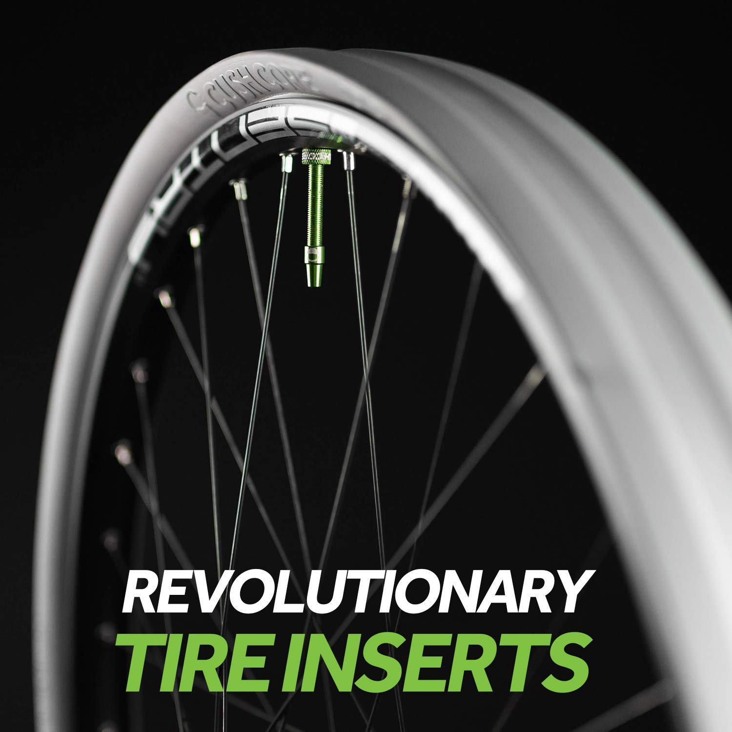 Cushcore Pro Set - Includes (1) Tire Inserts, (1) Presta Valve & (1) Rim Sticker, Easy At-Home Installation, Bicycle Tire Insert