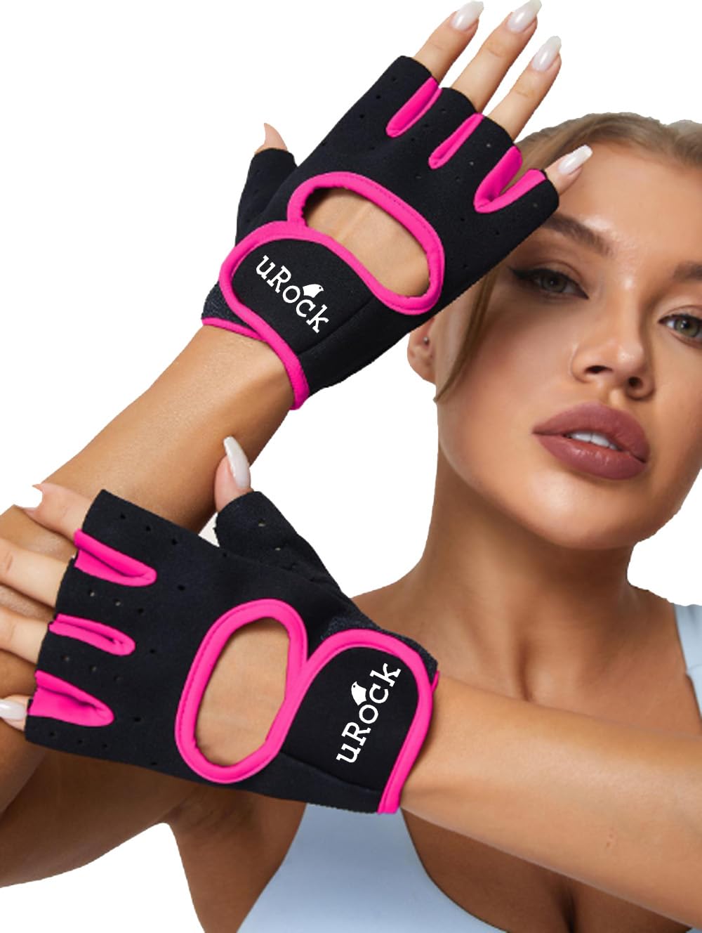 UROCK Weight Lifting Gloves for Gym Workout, Crossfit, Weightlifting, Fitness & Cross Training  The Best for Men & Women (Pink)