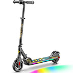FanttikRide C9 Pro Kids Electric Scooter Ages 8-12, Colorful Rainbow Lights, E-Scooter for Kids 3.9-5.2 ft, 132 lbs, 5 Miles Ran