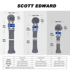 Scott Edward Alien Planet Pattern Style Golf Club Head Covers, Acrylic Yarn Double-Layers Knitted, With Rotatable Number Tags Se