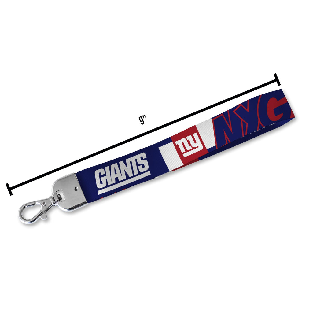 Rico Industries Nfl Football New York Giants Standard Wrist Lanyard Key Chain, Cute Wristlet Strap Keychain Holder For Women Men