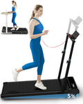 Ueadcm Walking Pad with Adjustable Handle Bar, Walking Pad Under Desk Treadmill with Remote Control and LED Display, 3 in 1 Fold