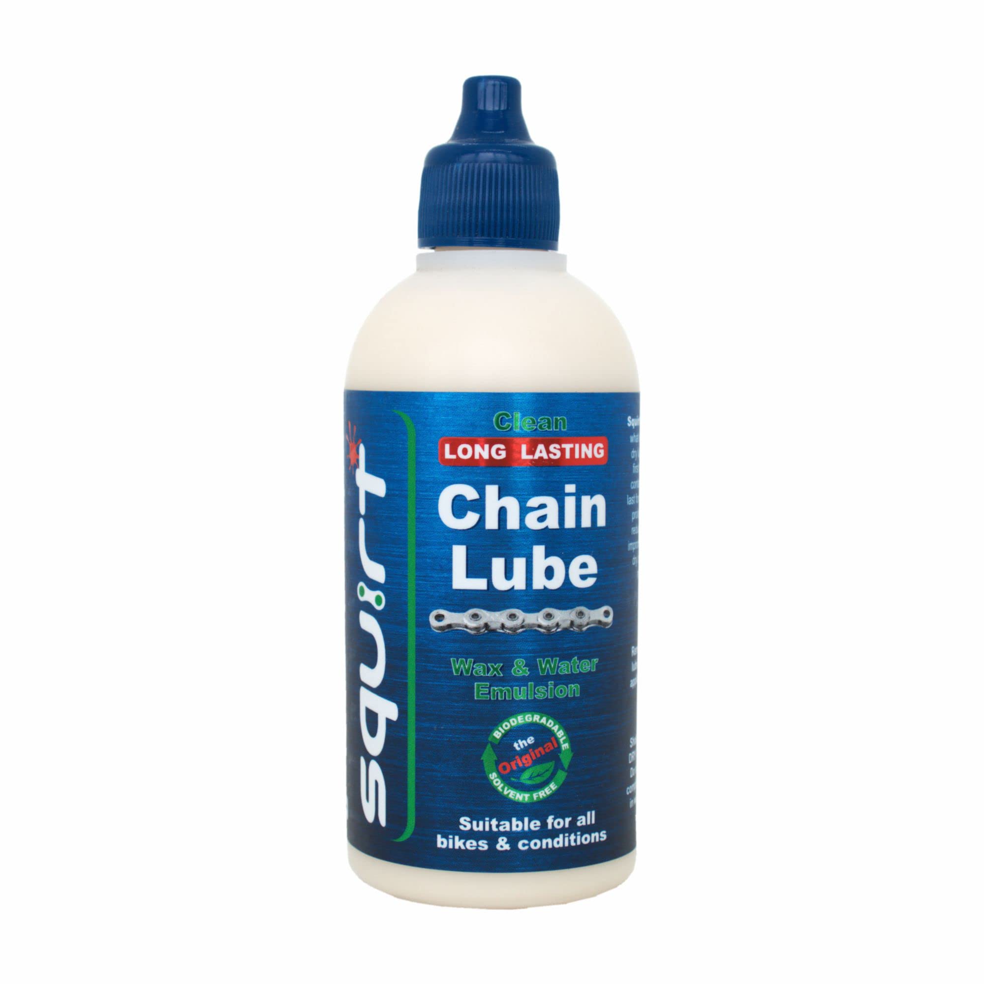 Squirt Chain Lube For Bikes 120 Ml - Long-Lasting Lubricant For All Bike Chains - All-Weather Dry Bike Chain Lube To Reduce Nois