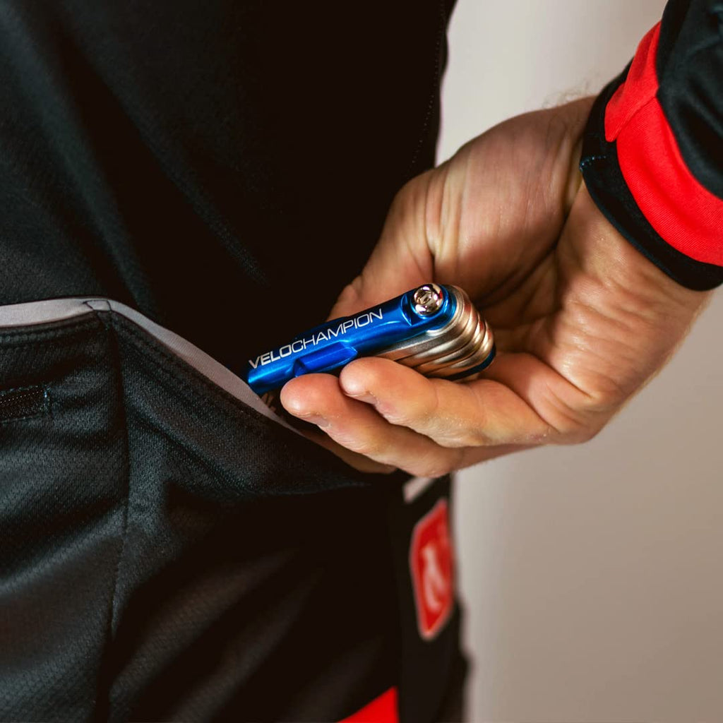 Velochampion 14 In 1 Blue Multifunctional Bike Repair Cycling Multitool With Storage Case. Compact, Portable And Built To Last