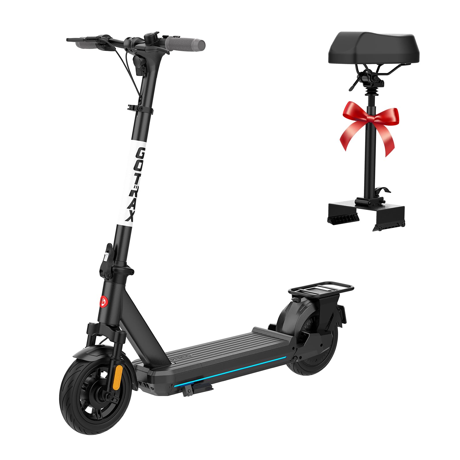 Gotrax Eclipse Ultra Saddle Electric Scooter, 20MPH, 28Miles, Adjustable Handlebar Height, Foldable, Detachable Seat, Cruise Con