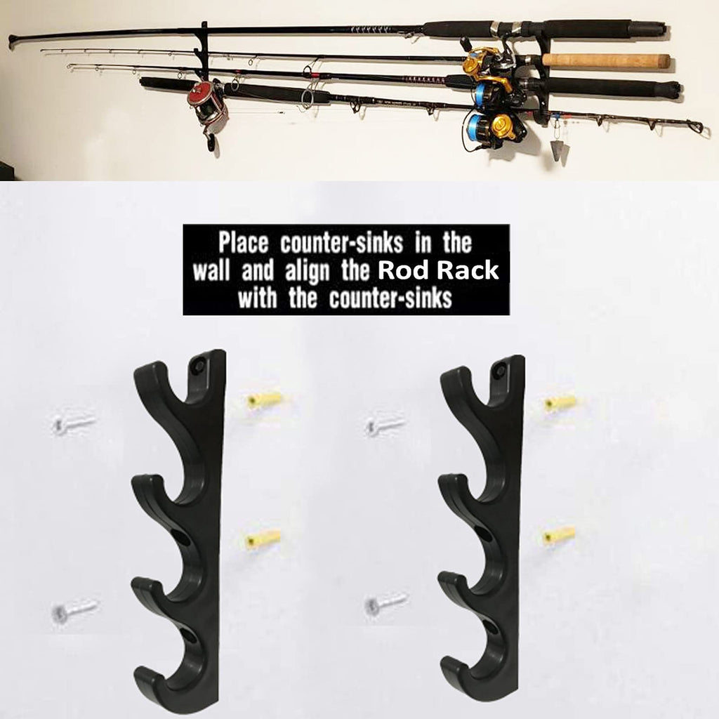 Horizontal Golf Club Wall Mount Golf Club Organizers Golf Club Display Golf Putter Rack Wall Storage Rack - Holds 4 Clubs - Easy