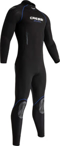 Cressi Balam 2.5 mm Man Monopiece Wetsuits, Black/Blue, L