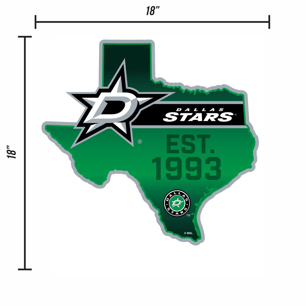 Rico Industries Nhl Dallas Stars State Shape Shape Cut Pennant - Home And Living Room D  Cor - Soft Felt Ez To Hang