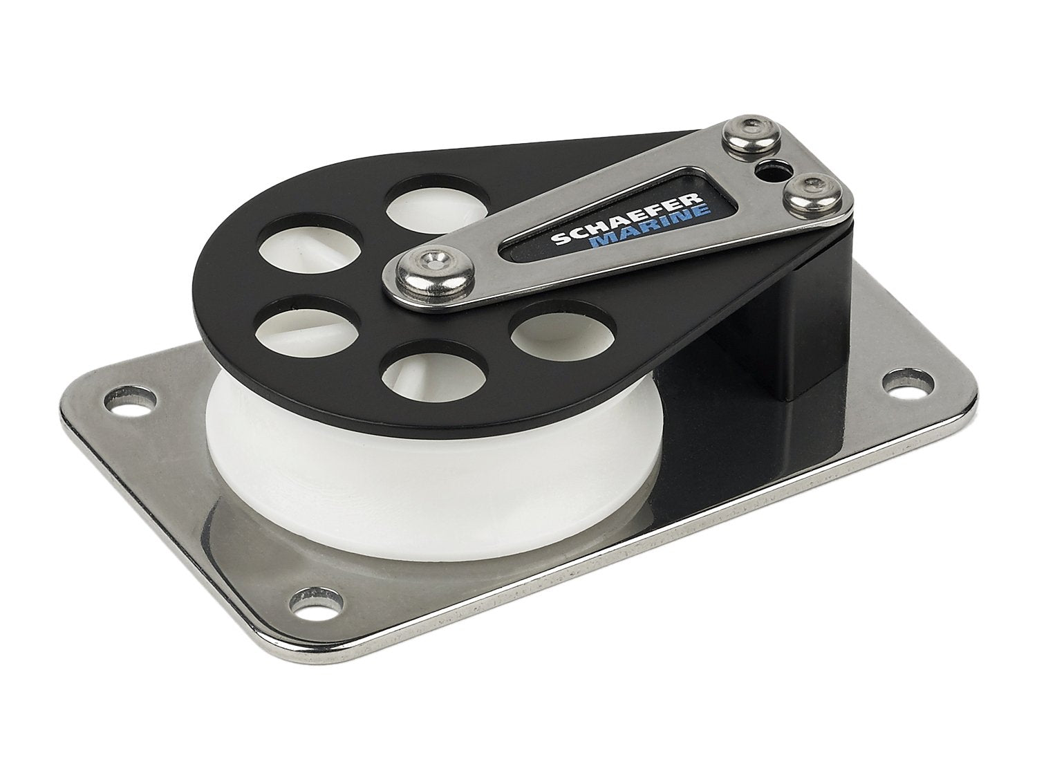 Schaefer 7 Series Cheek Block, Aluminum Cheek, Stainless Steel Base And Delrin Sheave