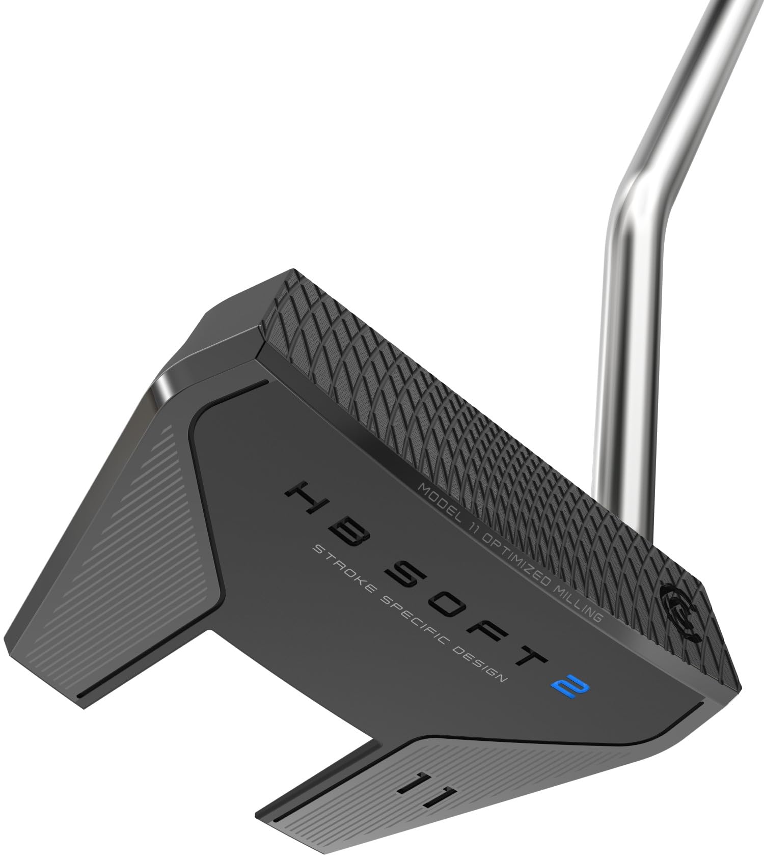 Cleveland Golf HB Soft 2 Putter (Model 11), Black, 35, Single Bend - Oversized Grip, Right Hand