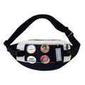 Gustave Waist Bags For Men Women With 4 Badges For Decoration And Adjustable Strap, Waterproof Sling Bag Creative Stylish Sport