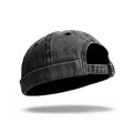 Gustave Washed Denim Beanie Cap For Men, Fashion MenS FlatTop Skull Cap Casual Beanie Hat, RolledEdge Brim, Casual Streetwear