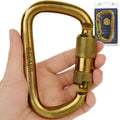DEKABR Heavy Duty Steel Auto-Locking Climbing Carabiner - 45KN Twist Lock Carabiner for Rock and Tree Climbing, Quick Release, R