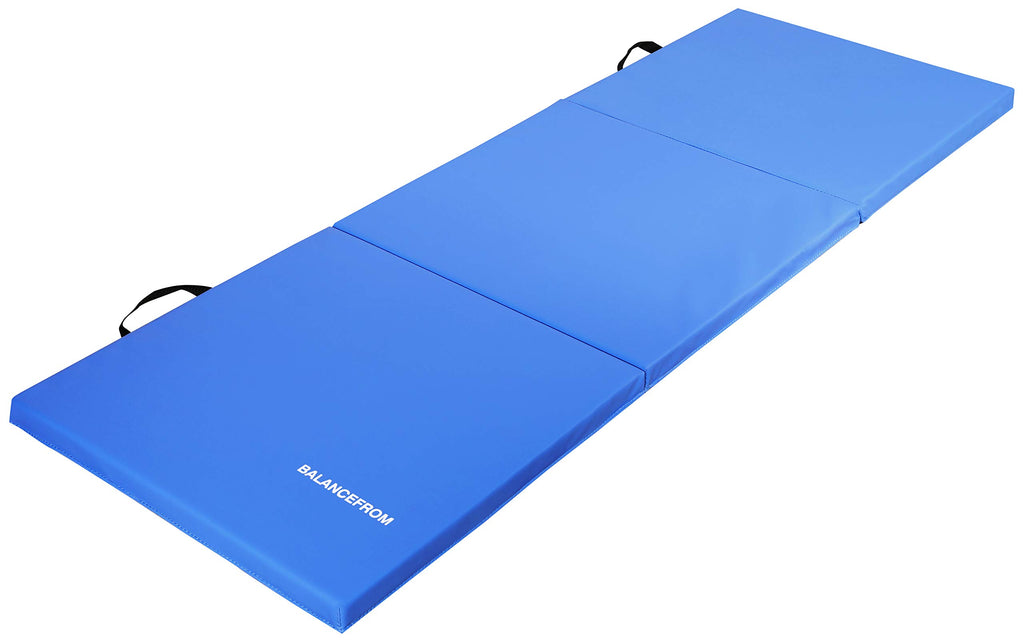 Balancefrom Three Fold Folding Exercise Mat With Carrying Handles For Mma, Gymnastics And Home Gym Protective Flooring, 15-Inch