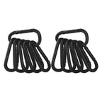 Booms Fishing Cc2 Black Carabiner Clip, 2.3 '' Small Caribeaner Keychain, Multi-Use Aluminium D Ring Caribeener Clips, 12 Pack