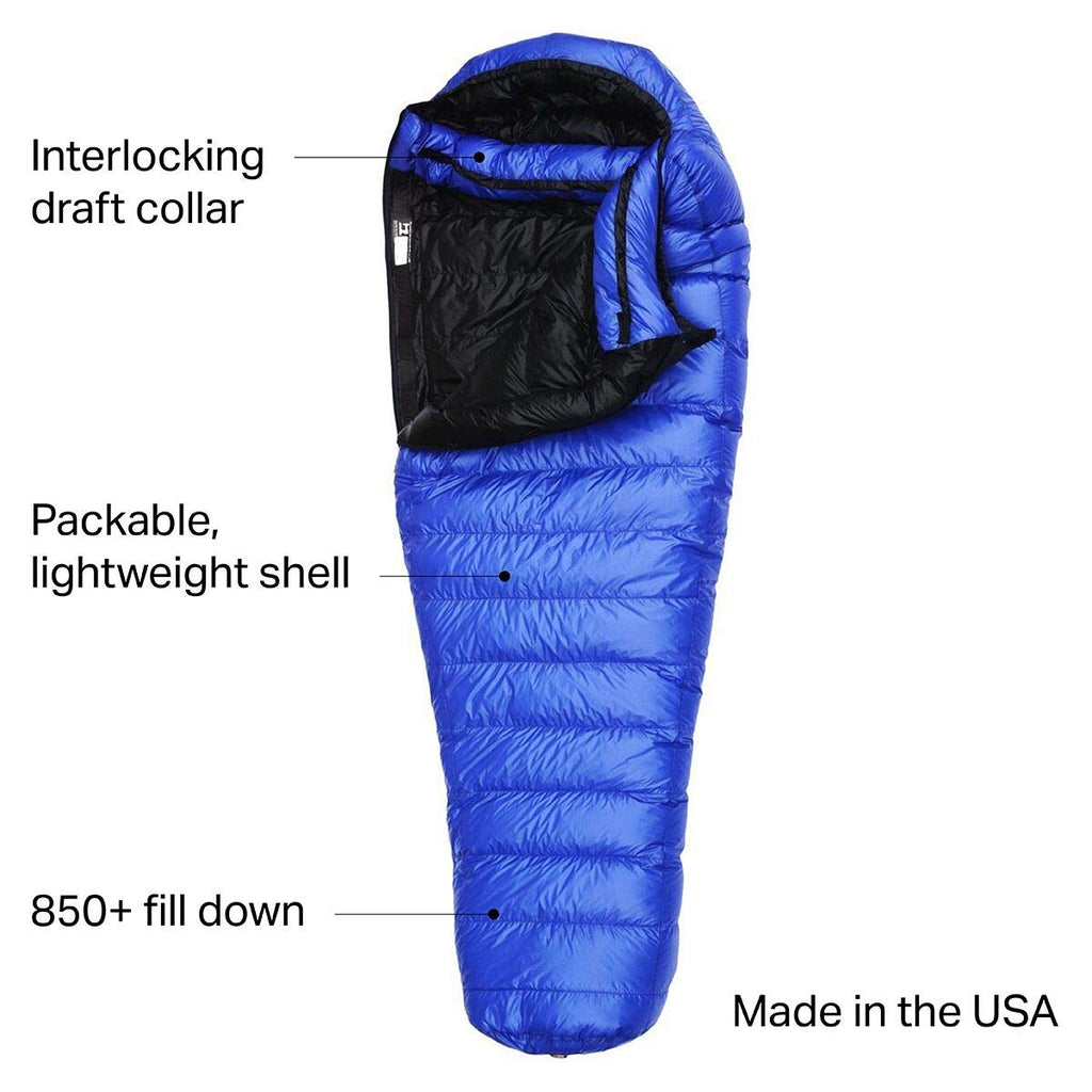 Western Mountaineering Ultralite 20 Degree Sleeping Bag Royal Blue 5Ft 6In / Left Zip
