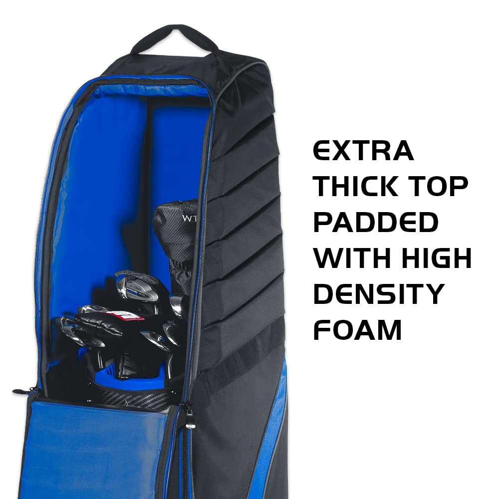 Bag Boy T-750 Golf Travel Cover For Airlines, Extra-Thick 4-Sided Padded Top, Internal Compression Strap, Lockable Full Wrap-Aro