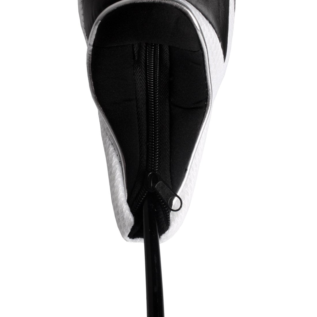 Andux Golf 460Cc Driver Fairway Wood Head Covers With Zipper Closure Set Of 3 (Black/White)