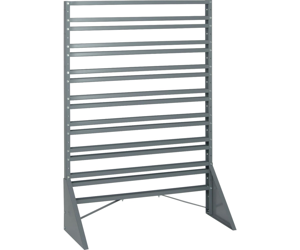 Rail Rack, Single Sided, 36L X 15W X 53H, 600 Lbs Load Capacity, Includes: (16) Rails, Multiple Bin Configurations Available (Bi